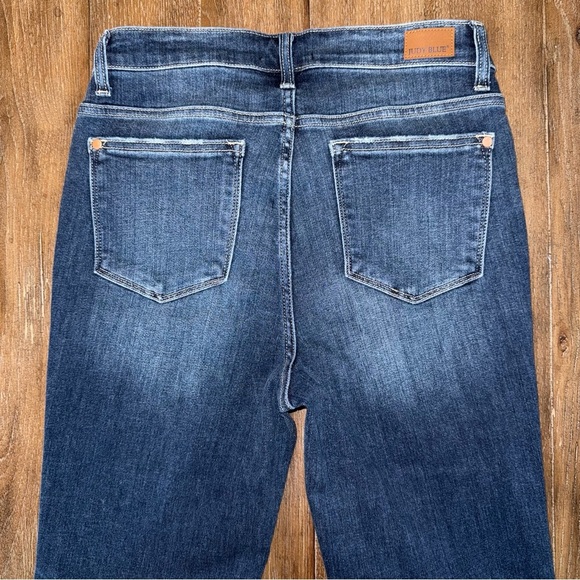 Judy Blue Bootcut Jeans 7 28 Long High Rise Western Cowgirl Dark Blue Wash - Picture 11 of 14